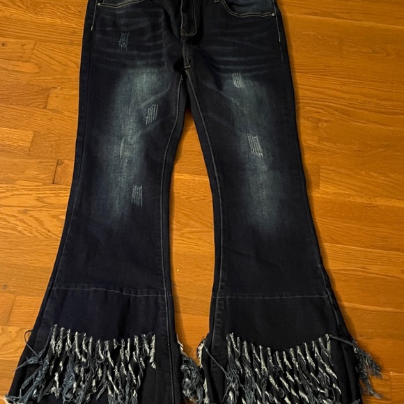 Fringe blue jeans - Picture 2 of 3